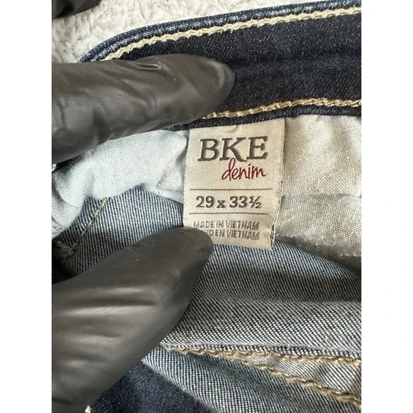 BKE Payton Jean Womens 29L (29x33.5) Boot Stretch Jeans Dark Wash Denim Stitch - Picture 12 of 14